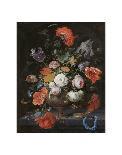 Abraham Mignon, Still Life with Flowers and a Watch-Dutch Florals-Art Print