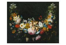 Gaspar Peeter Verbruggen, A swag of flowers-Dutch Florals-Art Print