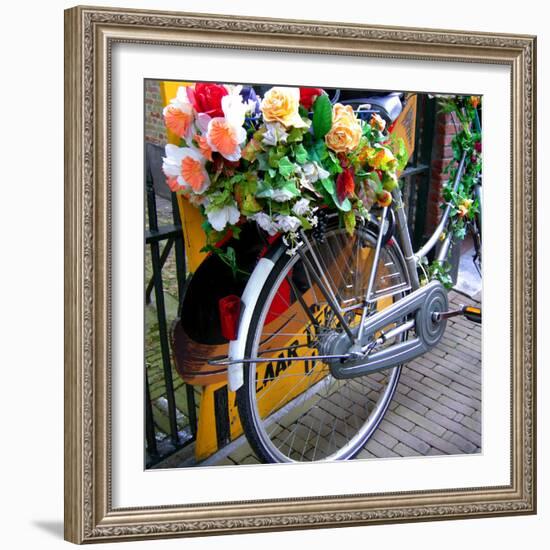 Dutch Flower-Power Bike-Magda Indigo-Framed Photographic Print