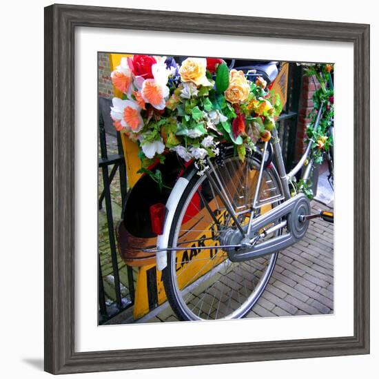 Dutch Flower-Power Bike-Magda Indigo-Framed Photographic Print