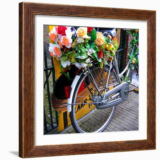 Dutch Flower-Power Bike-Magda Indigo-Framed Photographic Print