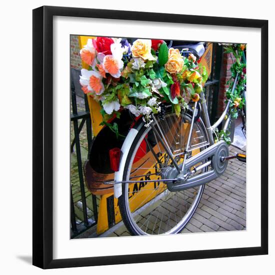 Dutch Flower-Power Bike-Magda Indigo-Framed Photographic Print