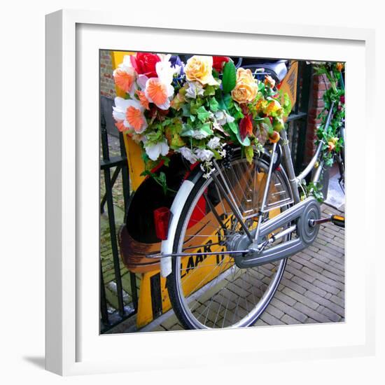 Dutch Flower-Power Bike-Magda Indigo-Framed Photographic Print