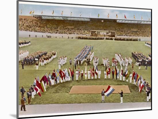 Dutch Footballer Harry Denis Swears the Olympic Oath-null-Mounted Photographic Print