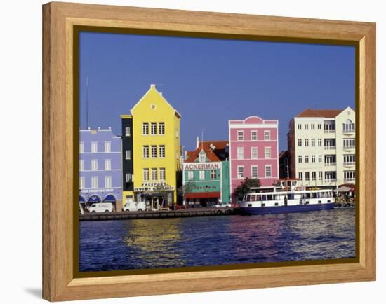 Dutch Gable Architecture of Willemstad, Curacao, Caribbean-Greg Johnston-Framed Premier Image Canvas