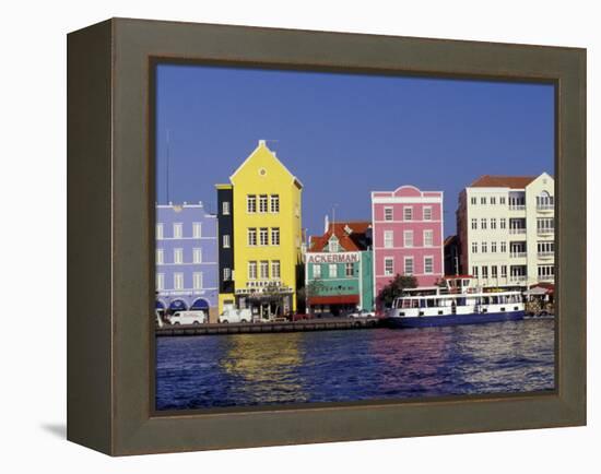 Dutch Gable Architecture of Willemstad, Curacao, Caribbean-Greg Johnston-Framed Premier Image Canvas