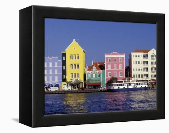 Dutch Gable Architecture of Willemstad, Curacao, Caribbean-Greg Johnston-Framed Premier Image Canvas