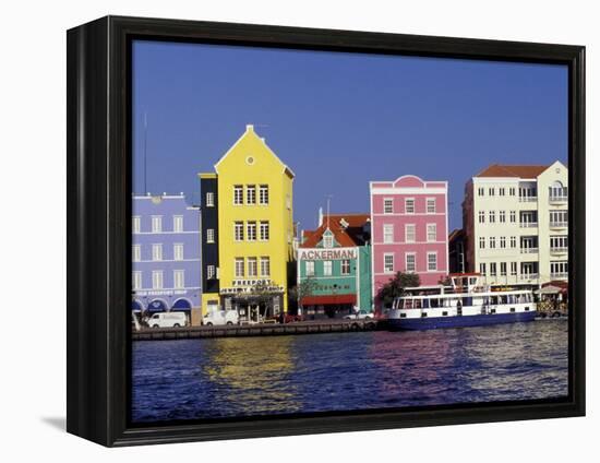 Dutch Gable Architecture of Willemstad, Curacao, Caribbean-Greg Johnston-Framed Premier Image Canvas