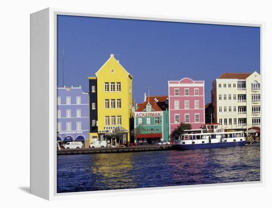 Dutch Gable Architecture of Willemstad, Curacao, Caribbean-Greg Johnston-Framed Premier Image Canvas