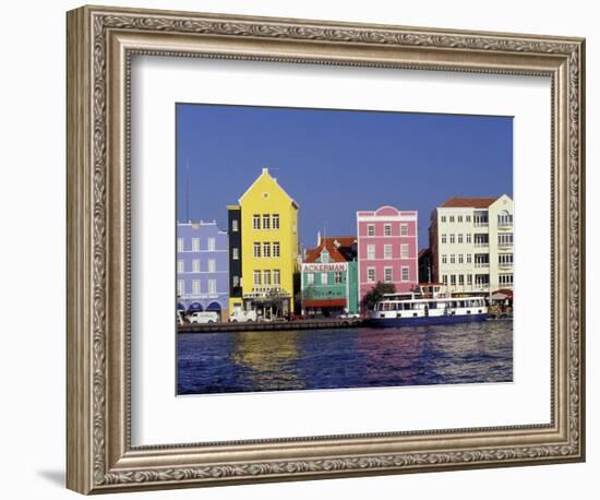 Dutch Gable Architecture of Willemstad, Curacao, Caribbean-Greg Johnston-Framed Photographic Print