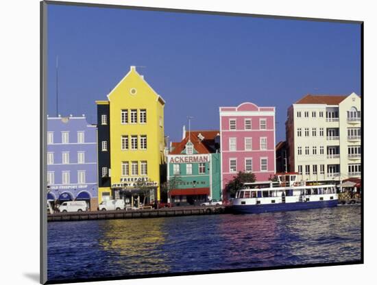 Dutch Gable Architecture of Willemstad, Curacao, Caribbean-Greg Johnston-Mounted Photographic Print