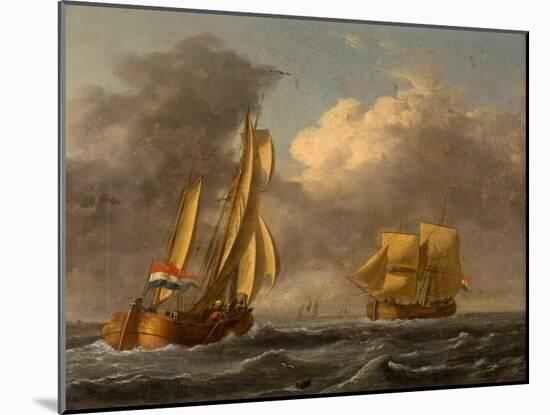 Dutch Galliots Off the Coast-John Wilson Carmichael-Mounted Giclee Print