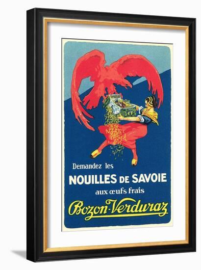Dutch Lady Fighting with Eagle over Noodles-null-Framed Art Print