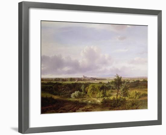 Dutch Landscape, 19th Century-Pieter Lodewijk Francisco Kluyver-Framed Giclee Print