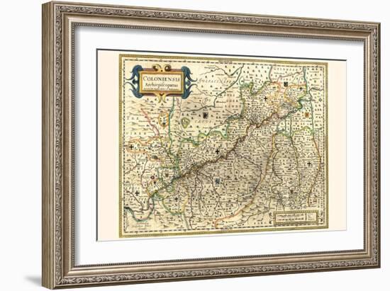 Dutch Map Of The Electorate Of Cologne-Willem Janszoon Blaeu-Framed Art Print