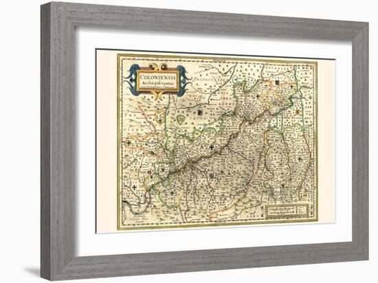 Dutch Map Of The Electorate Of Cologne-Willem Janszoon Blaeu-Framed Art Print