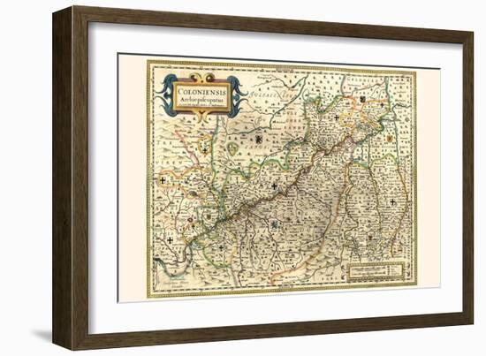 Dutch Map Of The Electorate Of Cologne-Willem Janszoon Blaeu-Framed Art Print