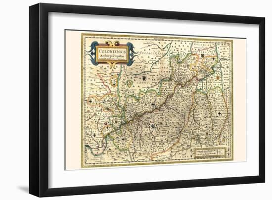 Dutch Map Of The Electorate Of Cologne-Willem Janszoon Blaeu-Framed Art Print