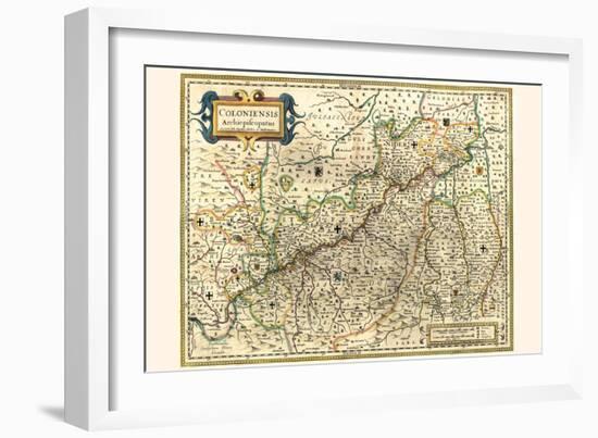 Dutch Map Of The Electorate Of Cologne-Willem Janszoon Blaeu-Framed Art Print