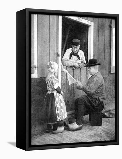 Dutch People Wearing Clogs, Marken, Holland, 1936-Donald Mcleish-Framed Premier Image Canvas