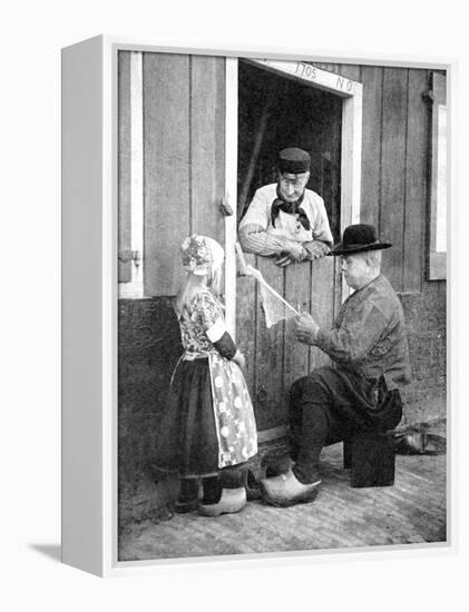 Dutch People Wearing Clogs, Marken, Holland, 1936-Donald Mcleish-Framed Premier Image Canvas