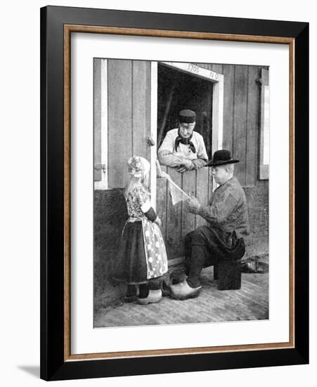 Dutch People Wearing Clogs, Marken, Holland, 1936-Donald Mcleish-Framed Giclee Print