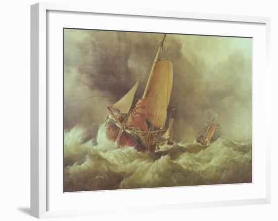 Dutch Pincks Running to Anchor off Yarmouth-Edward William Cooke-Framed Giclee Print