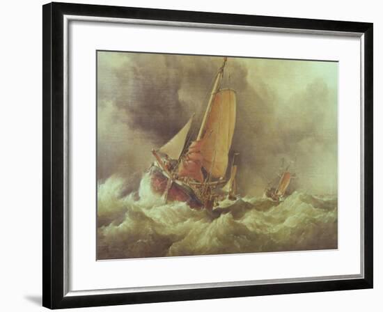 Dutch Pincks Running to Anchor off Yarmouth-Edward William Cooke-Framed Giclee Print