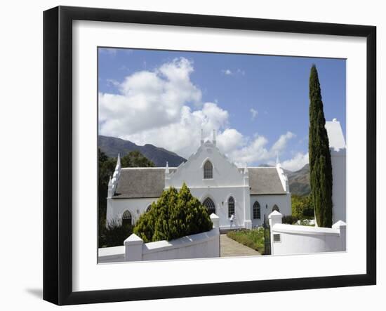 Dutch Reformed Church Dating from 1841, Franschhoek, the Wine Route, Cape Province, South Africa-Peter Groenendijk-Framed Photographic Print