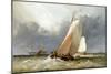 Dutch Sailboat Sailing on the Zuiderzee (Holland). Oil on Canvas, 1848, by Edward William Cooke (18-Edward William Cooke-Mounted Giclee Print