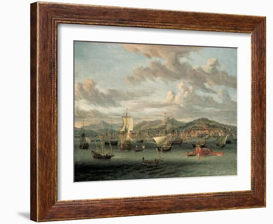 Dutch Shipping Off the Bay of Smyrna with a State Barge-Abraham Storck-Framed Giclee Print