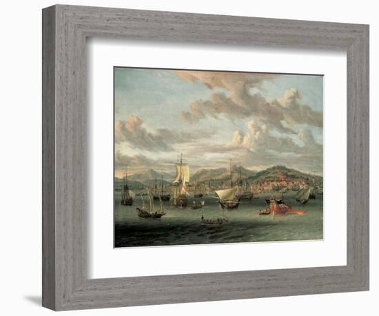 Dutch Shipping Off the Bay of Smyrna with a State Barge-Abraham Storck-Framed Giclee Print