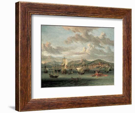 Dutch Shipping Off the Bay of Smyrna with a State Barge-Abraham Storck-Framed Giclee Print