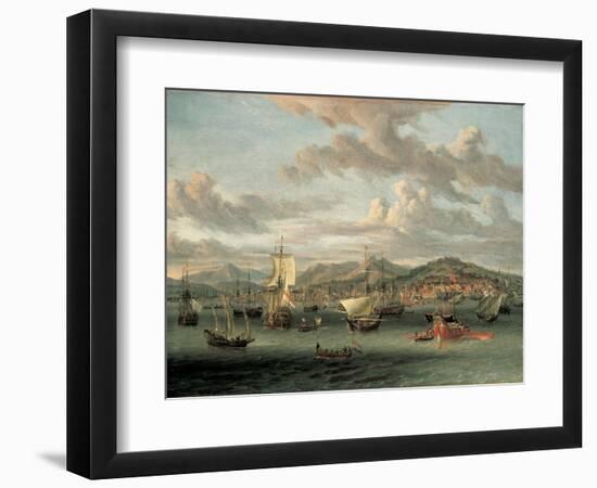 Dutch Shipping Off the Bay of Smyrna with a State Barge-Abraham Storck-Framed Giclee Print