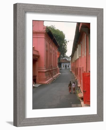 Dutch Style Buildings, Thick-Walled and Various Hues of Salmon Pink Stucco, Malacca, Malaysia-Carl Mydans-Framed Photographic Print