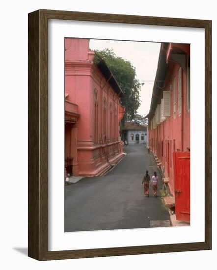 Dutch Style Buildings, Thick-Walled and Various Hues of Salmon Pink Stucco, Malacca, Malaysia-Carl Mydans-Framed Photographic Print