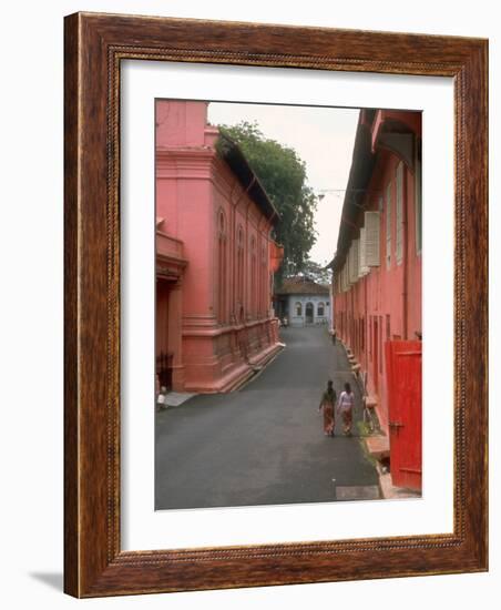 Dutch Style Buildings, Thick-Walled and Various Hues of Salmon Pink Stucco, Malacca, Malaysia-Carl Mydans-Framed Photographic Print