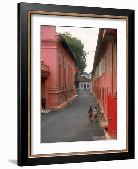 Dutch Style Buildings, Thick-Walled and Various Hues of Salmon Pink Stucco, Malacca, Malaysia-Carl Mydans-Framed Photographic Print