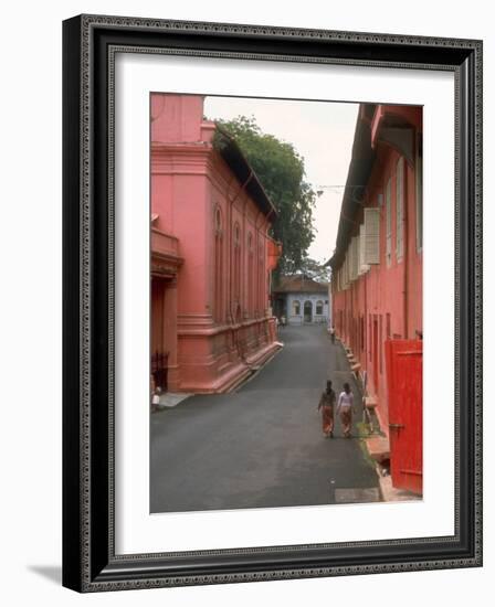 Dutch Style Buildings, Thick-Walled and Various Hues of Salmon Pink Stucco, Malacca, Malaysia-Carl Mydans-Framed Photographic Print