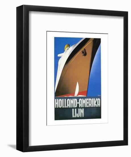 Dutch Travel Poster, 1932-Willem Ten Broek-Framed Premium Giclee Print