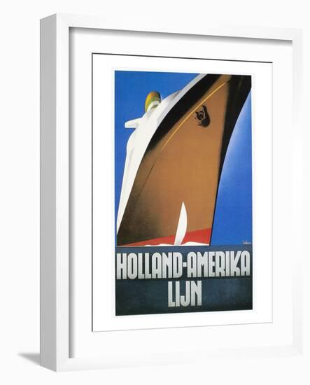 Dutch Travel Poster, 1932-Willem Ten Broek-Framed Giclee Print