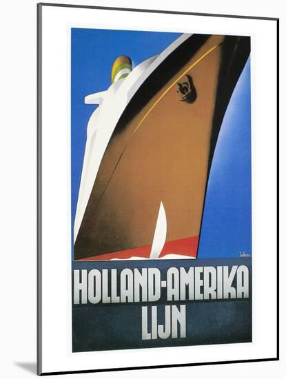 Dutch Travel Poster, 1932-Willem Ten Broek-Mounted Giclee Print