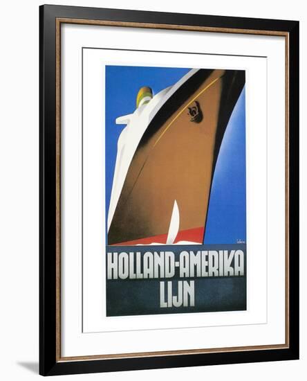 Dutch Travel Poster, 1932-Willem Ten Broek-Framed Giclee Print