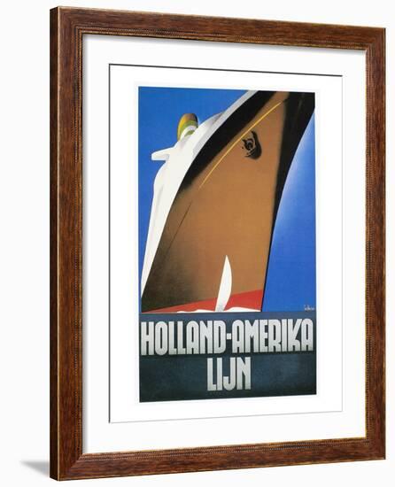 Dutch Travel Poster, 1932-Willem Ten Broek-Framed Giclee Print