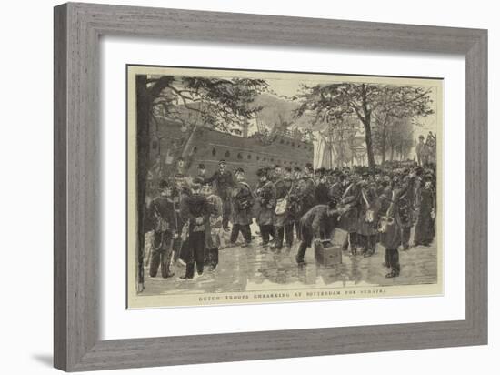 Dutch Troops Embarking at Rotterdam for Sumatra-null-Framed Giclee Print