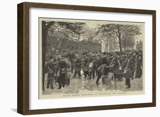 Dutch Troops Embarking at Rotterdam for Sumatra-null-Framed Giclee Print