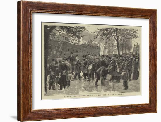 Dutch Troops Embarking at Rotterdam for Sumatra-null-Framed Giclee Print