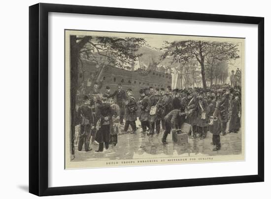 Dutch Troops Embarking at Rotterdam for Sumatra-null-Framed Giclee Print