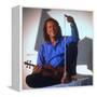 Dutch Violinist Andre Rieu Relaxing, Taking Practice Break with Violin-Ted Thai-Framed Premier Image Canvas