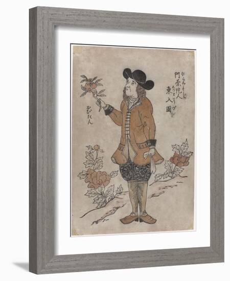 Dutch VOC employee in Nagasaki, c.1700-Japanese School-Framed Giclee Print